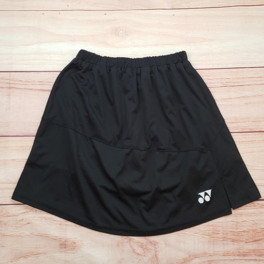 VTG Yonex Skirt Womens‎ 28 Black Tennis Skort Elastic Waist Built-in Shorts